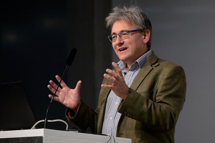 Part the United Kingdom’s fish shares are overfished – however the proof displays how they may be able to be revived 1 Callum Roberts wearing suit speaking at podium