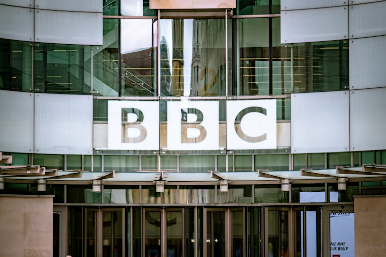 The front of the BBC studios in London