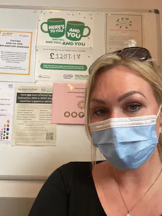 Stacey attending a hospital appointment.