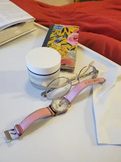Liz's belongings in the hospice.