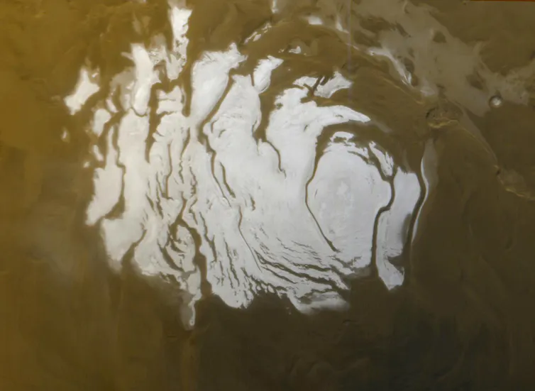 South polar ice cap in 2000, Mars