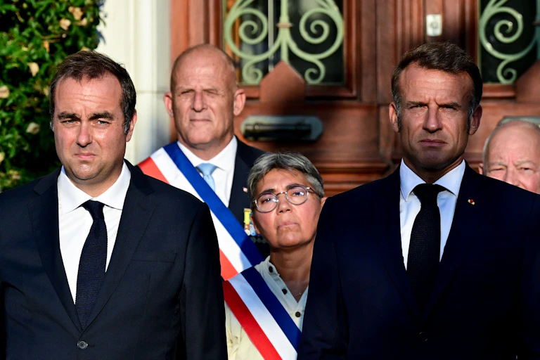 Sebastien Lecornu and Emmanuel Macron
