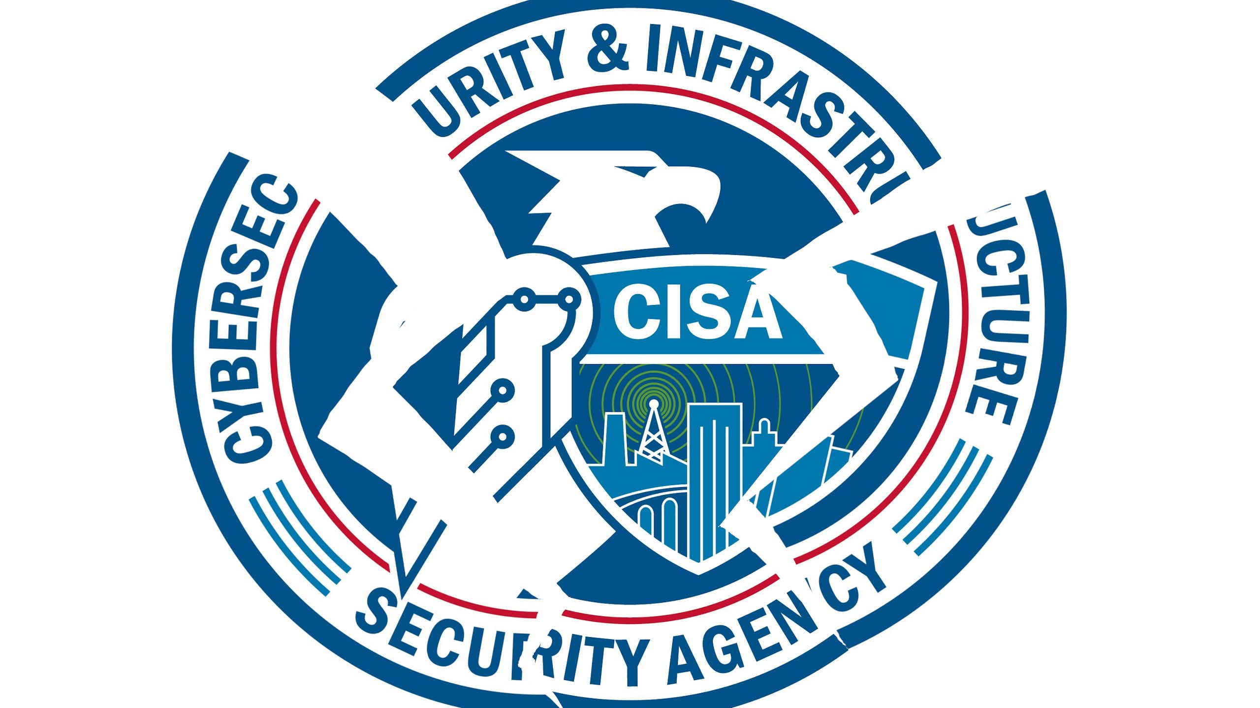 a cracked circular seal with text and a stylized eagle holding a shield