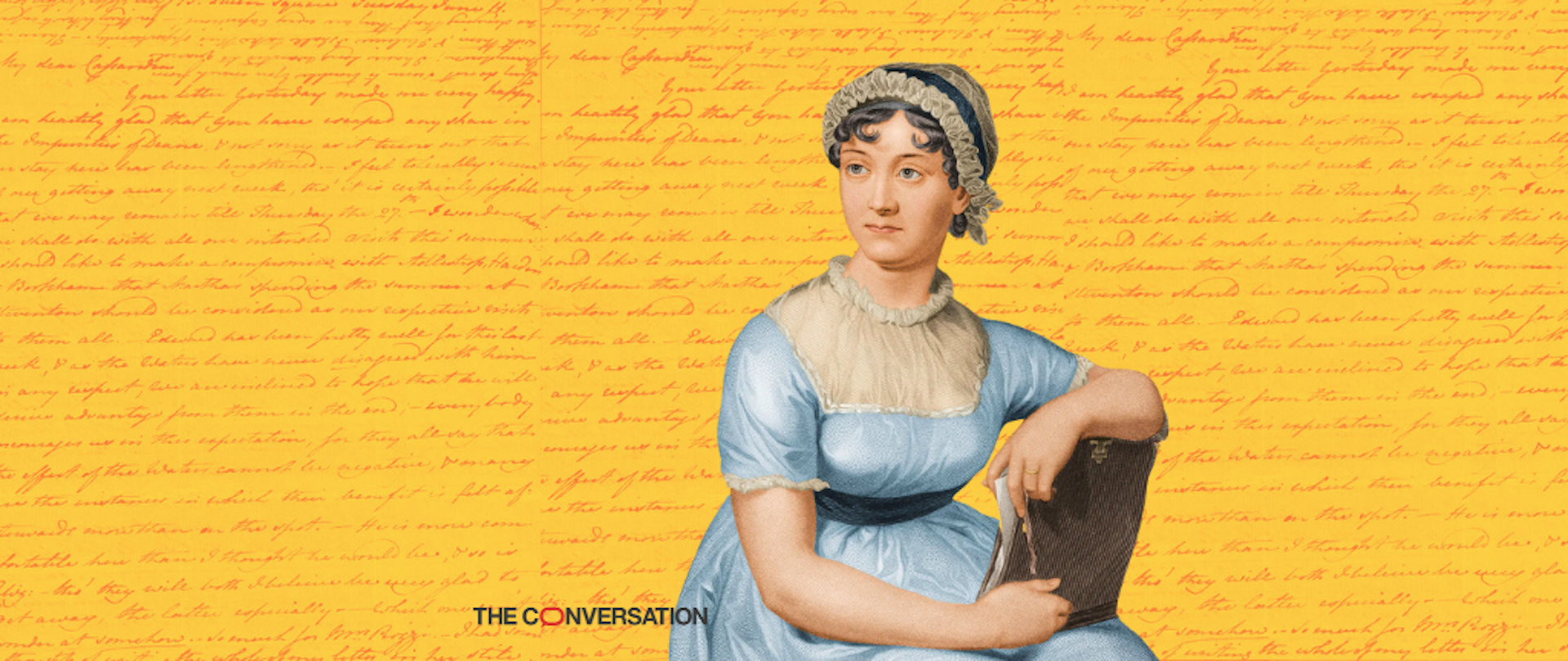 Graphic using photo of Jane Austen