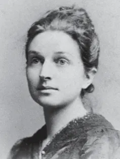 Black-and-white portrait of young woman.