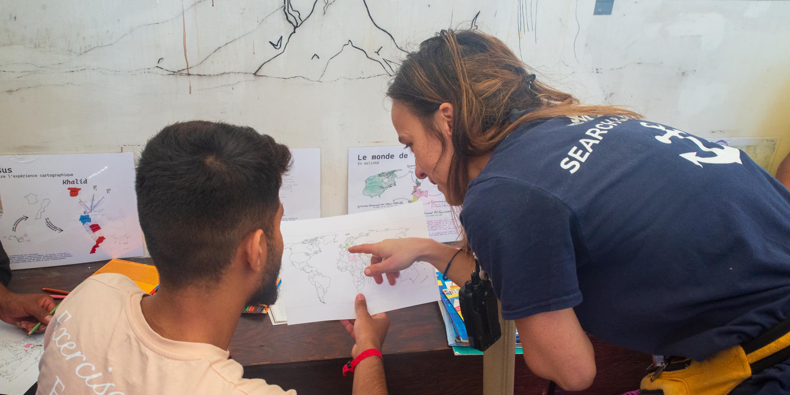 Voices from the sea, part one: people rescued in the Mediterranean tell their stories of survival in ‘onboard workshops’