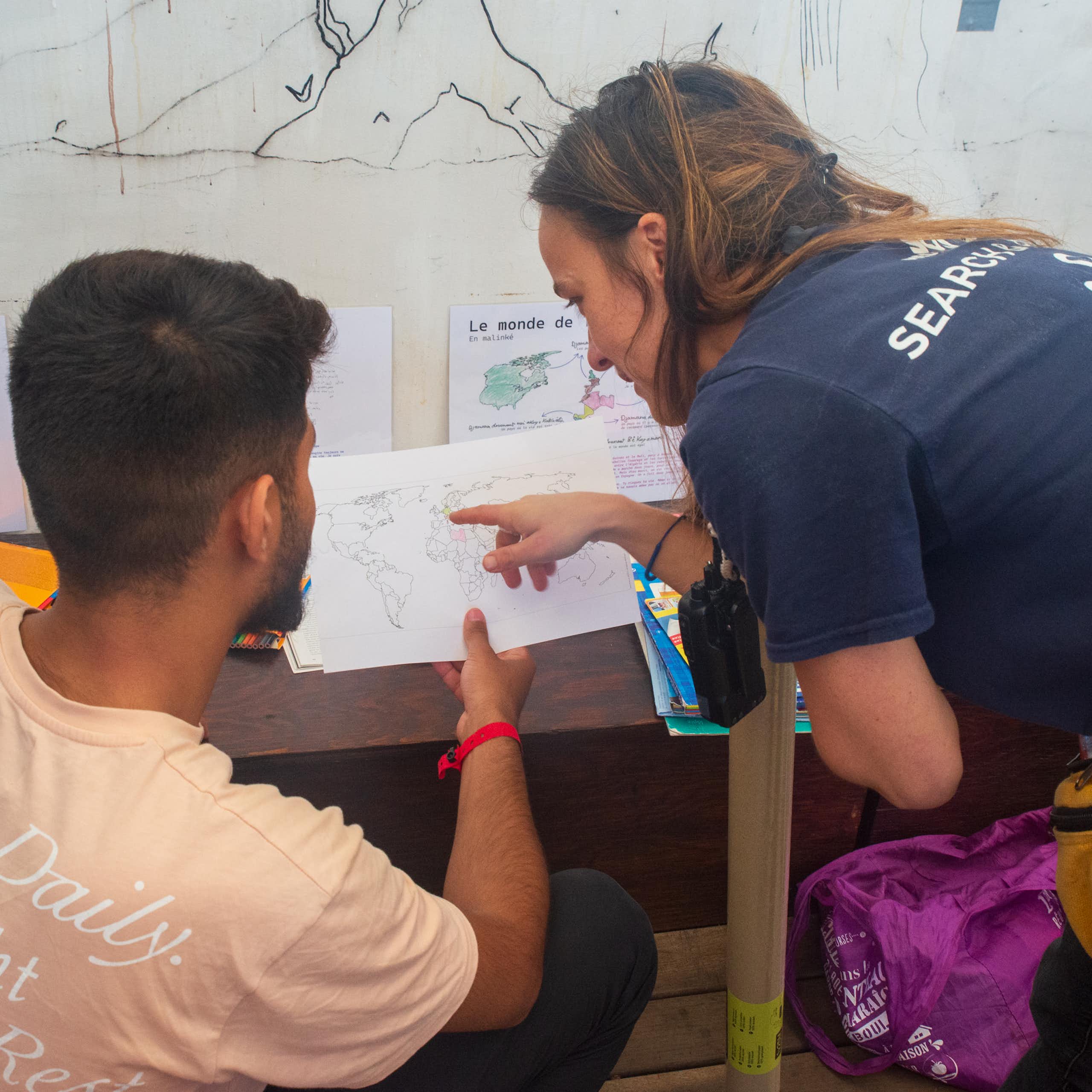 Voices from the sea, part one: people rescued in the Mediterranean tell their stories of survival in ‘onboard workshops’