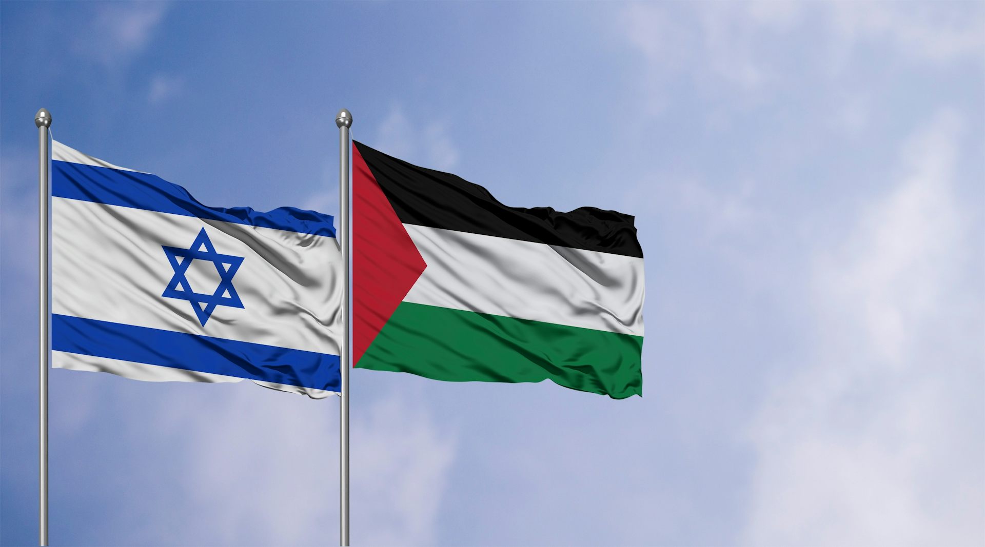 Bandera israelí y palestina.