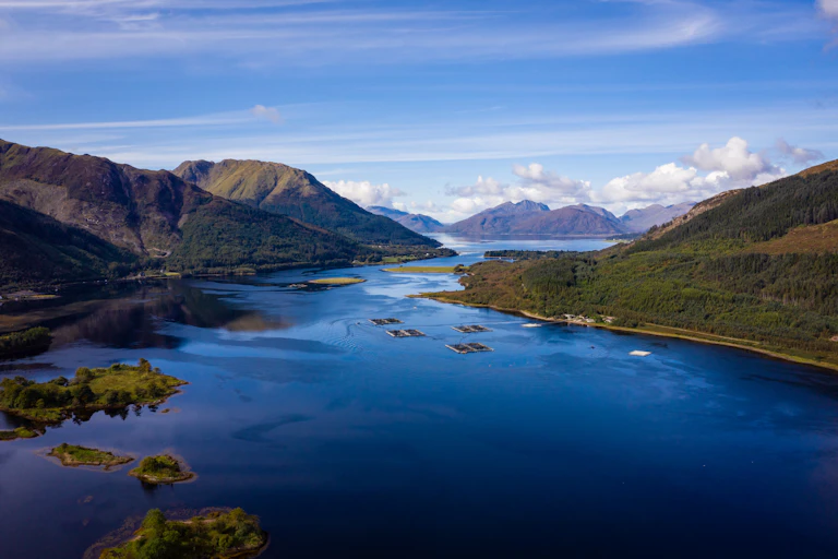 Aerial image of Loch Linnhe.
