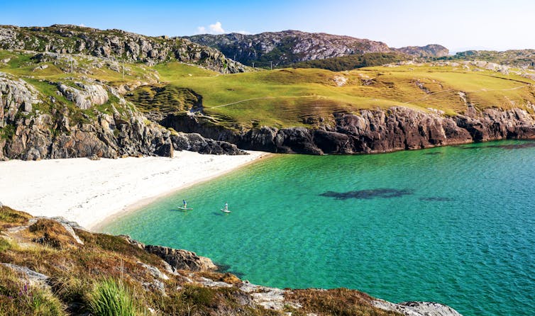 Secluded beach.