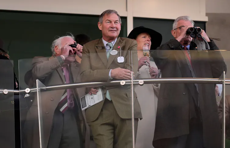 Rupert Lowe at a race course.