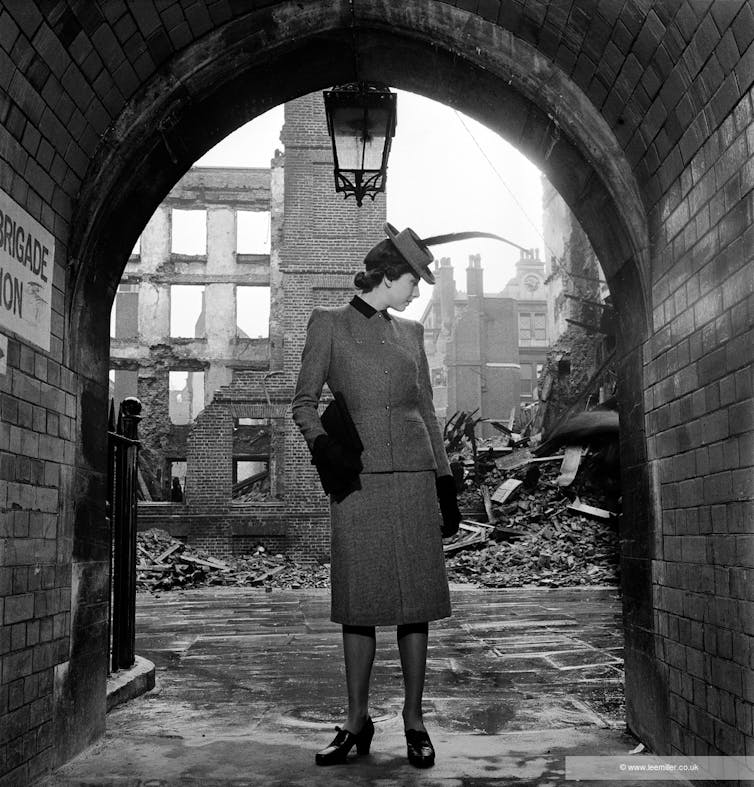 Lee Miller retrospective confirms her as one of the crucial necessary photographers of the twentieth century 1 A fashion model wearing a smart suit against a background of second world war rubble in London.
