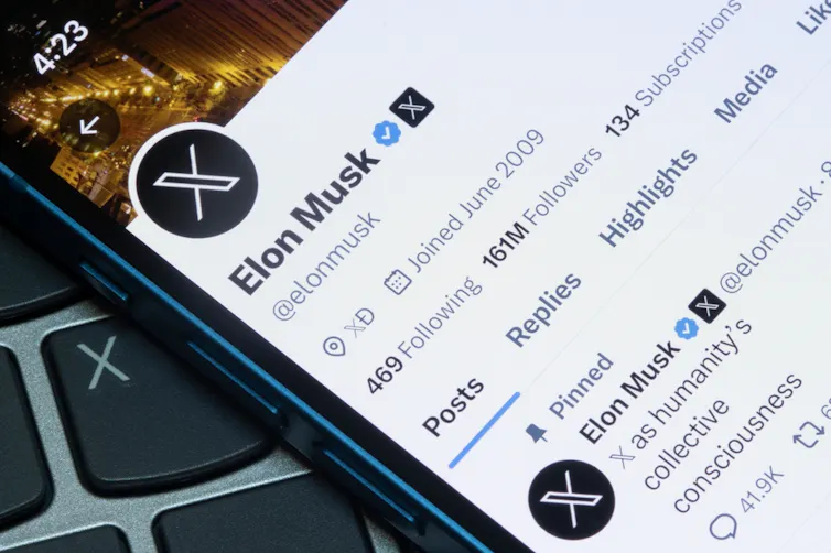 Le profil X d’Elon Musk