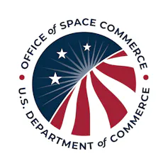 The logo of the OSC, which is circular and has three stars and nine black and white stripes.