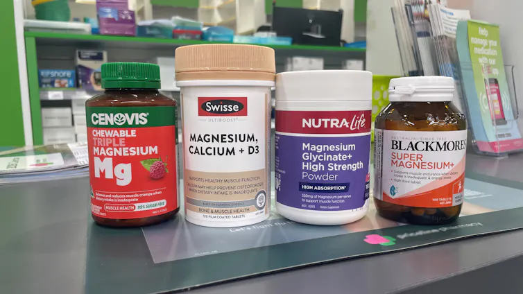 Different brands of magnesium supplements