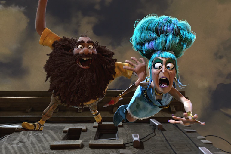 The Twits jumping off a building