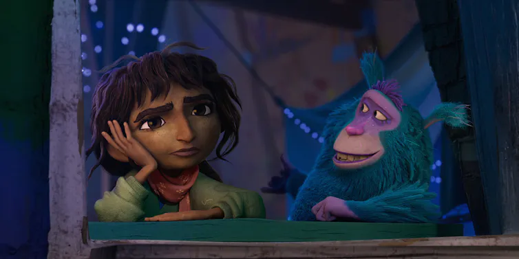 Monkey and a girl