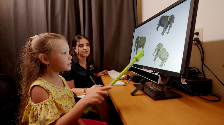 young children are visualizing letters and other objects