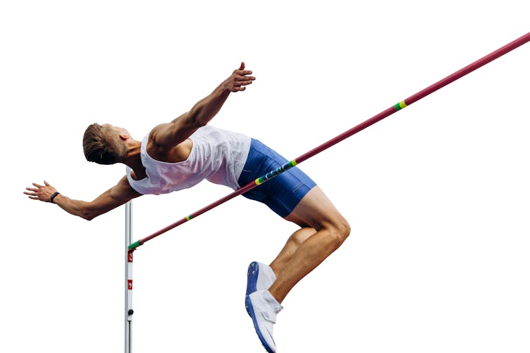 Male high jumper.