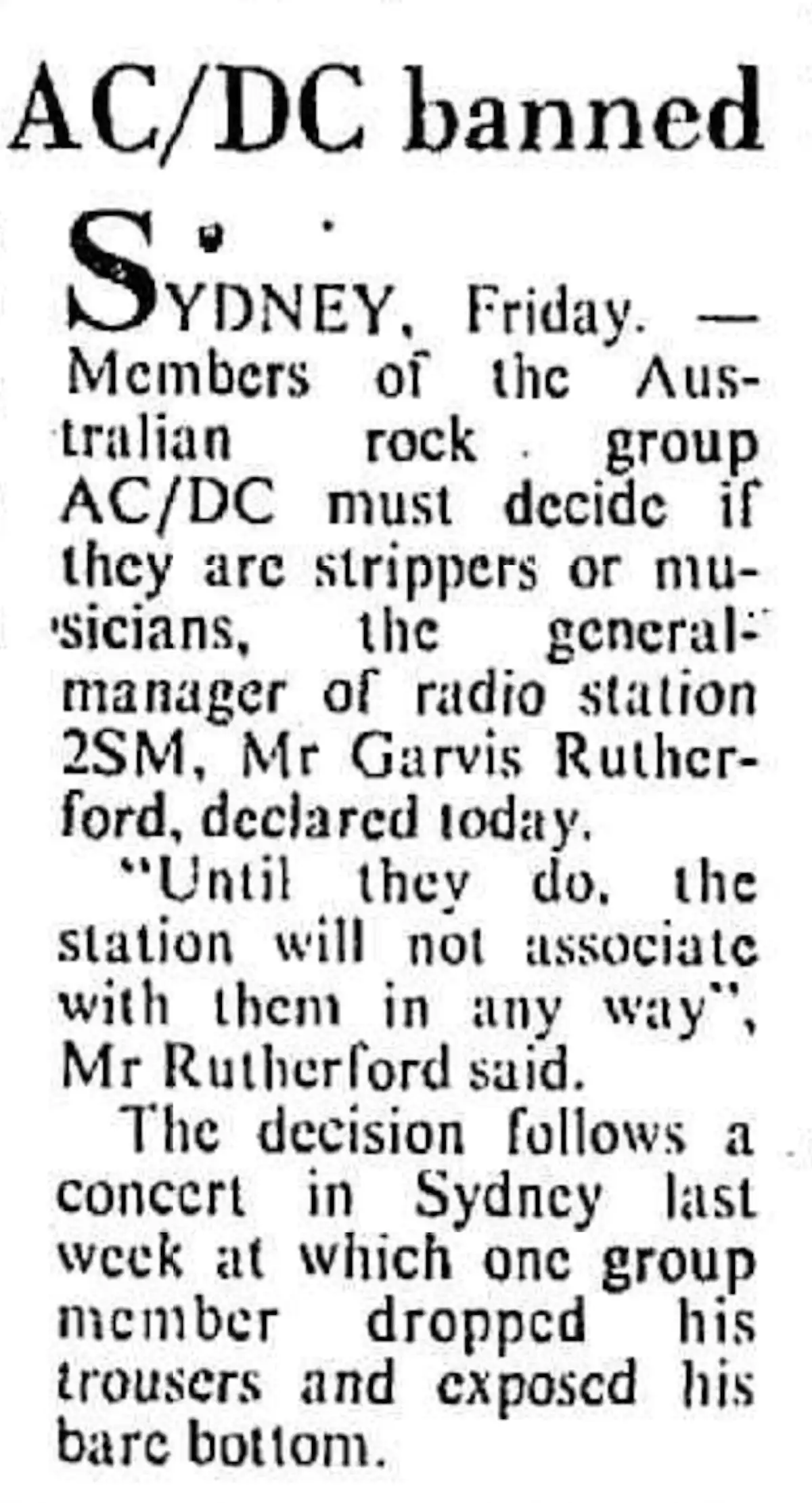 How AC/DC’s 1975 debut shocked Australian culture - University of New ...