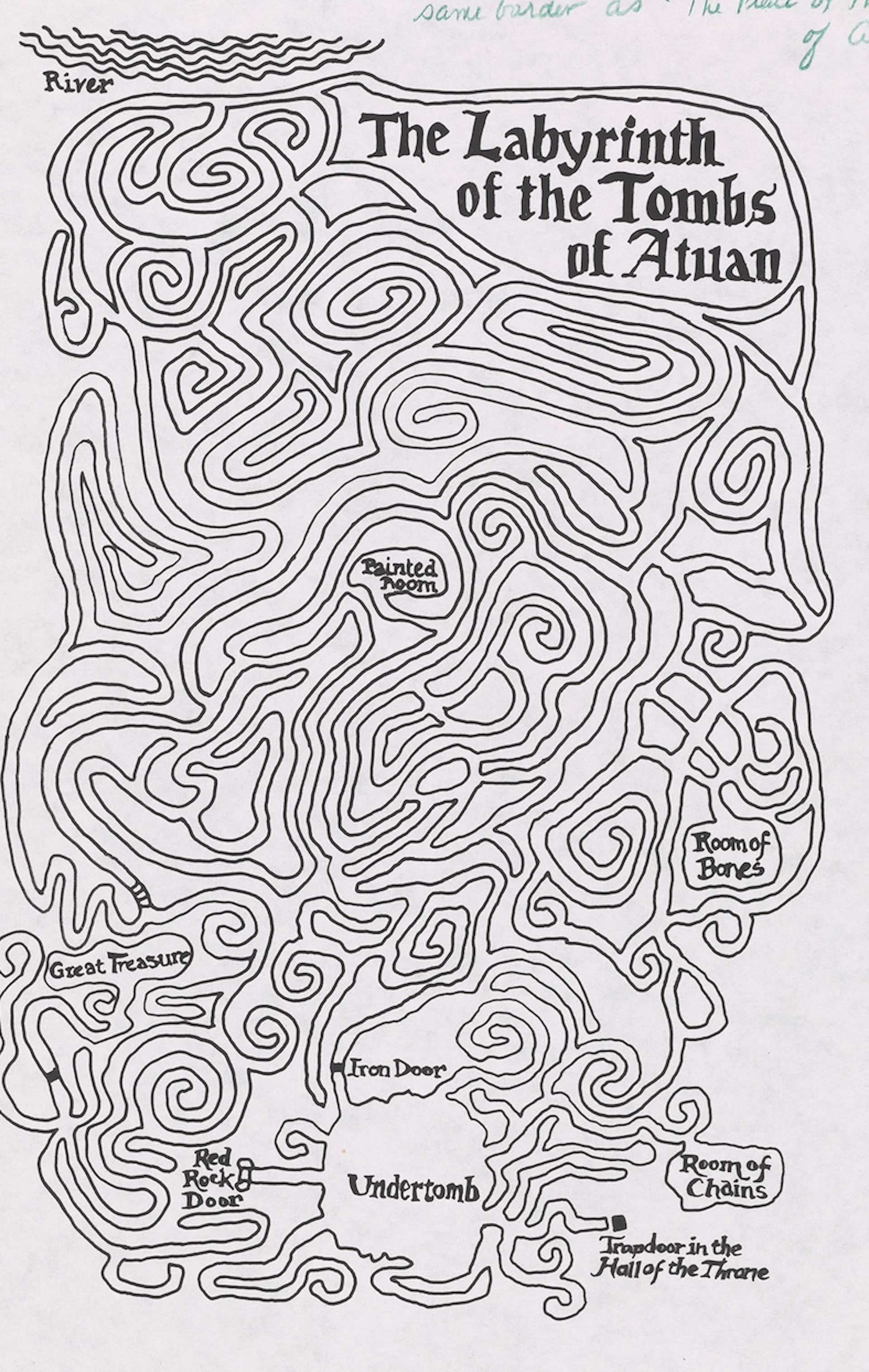 A map of an underground labyrinth.