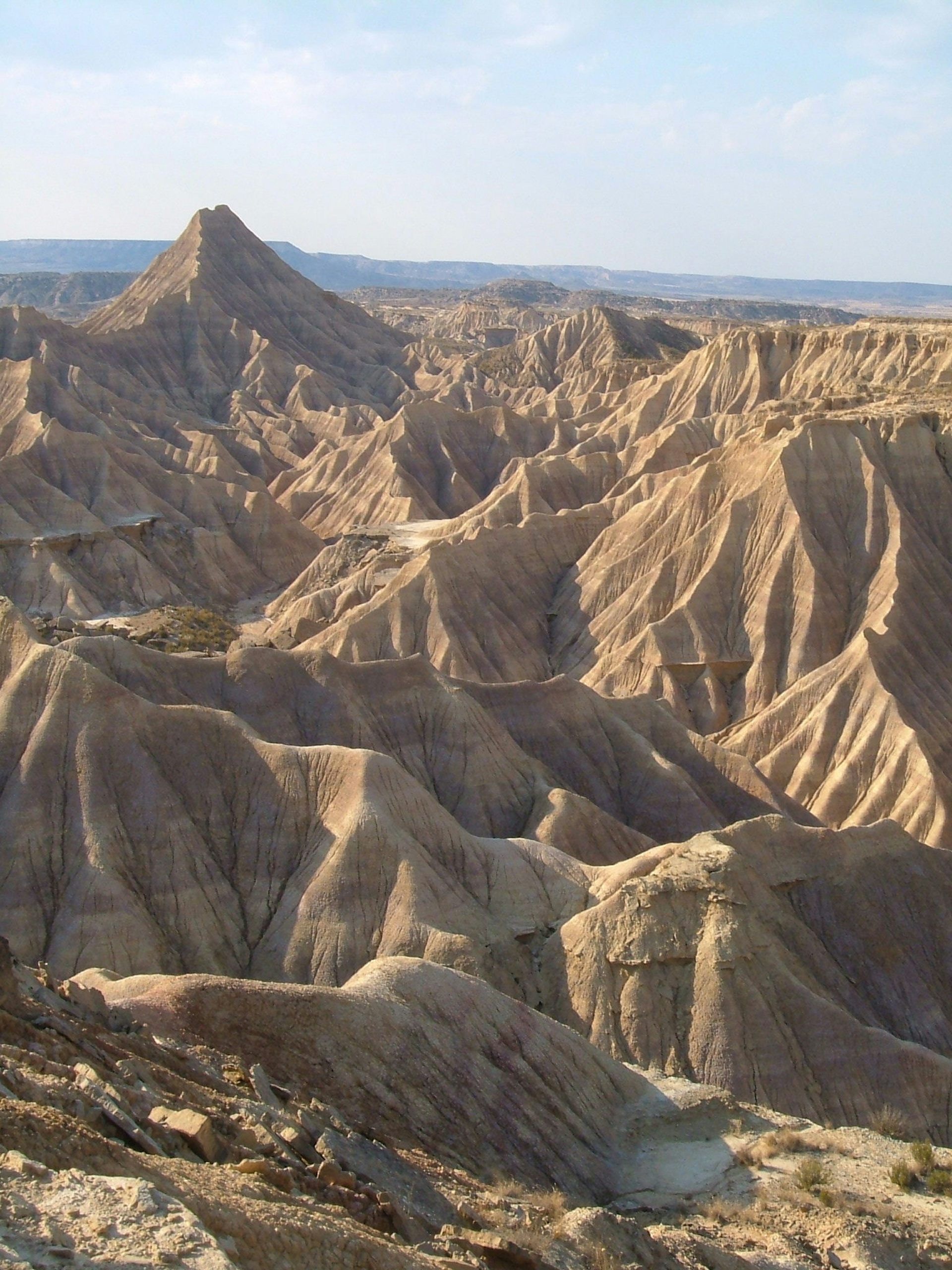 Landscape with the characteristic mounds of Bardenas Reales