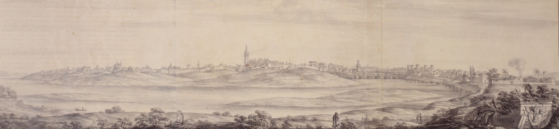 Dibujo de el horizonte de una ciudad española.