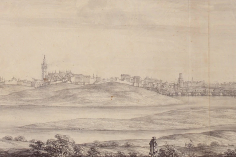 Dibujo de el horizonte de una ciudad española.