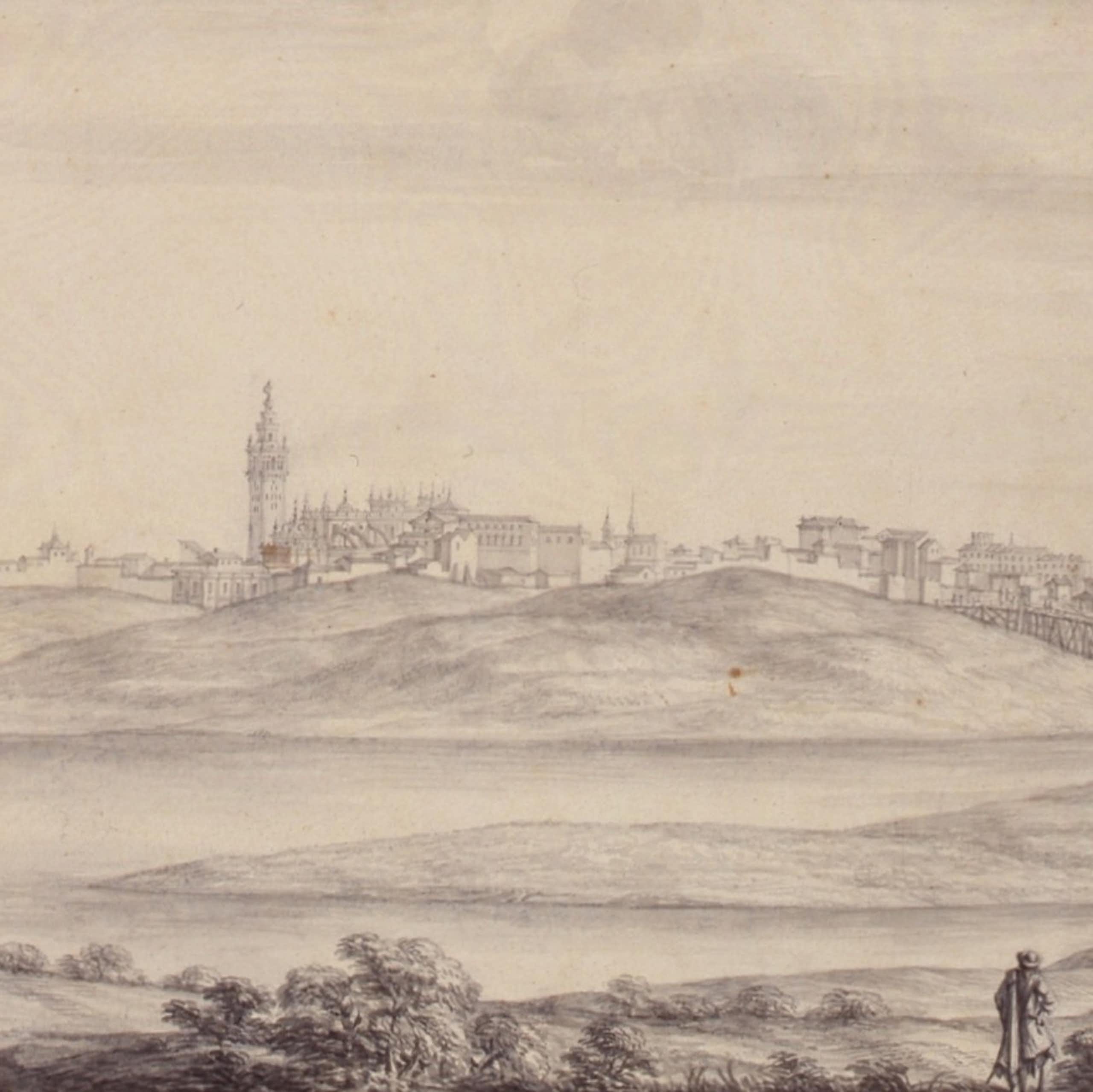 Dibujo de el horizonte de una ciudad española.