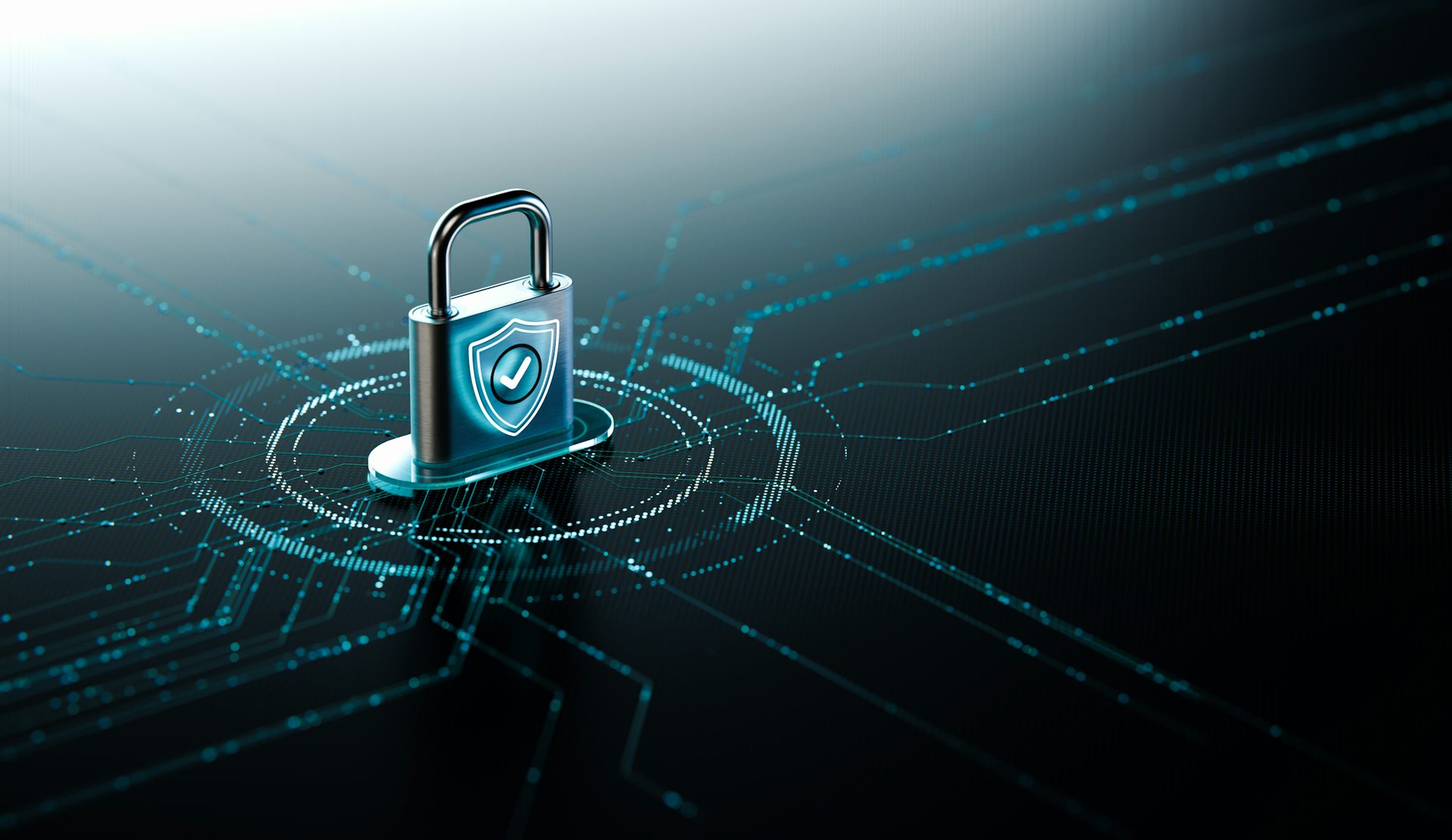 Candado en una ilustración digital.