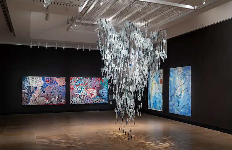 Yhonnie Scarce’s 2,000 suspended glass yams
