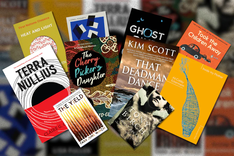 Composite image of the covers of books by First Nations writers