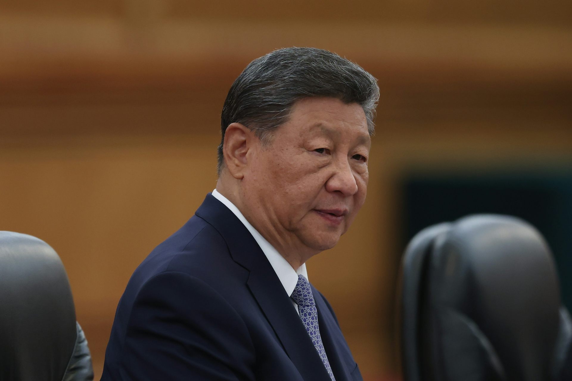 Xi Jinping speaks during a meeting.