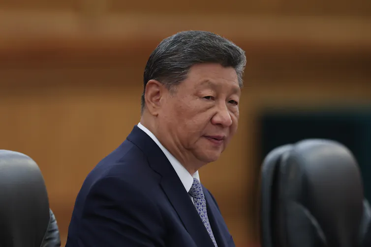 Xi Jinping speaks during a meeting.