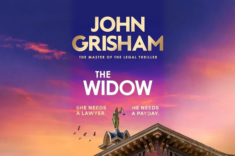 Book cover featuring the roof of a court with a Lady Justice statue.
