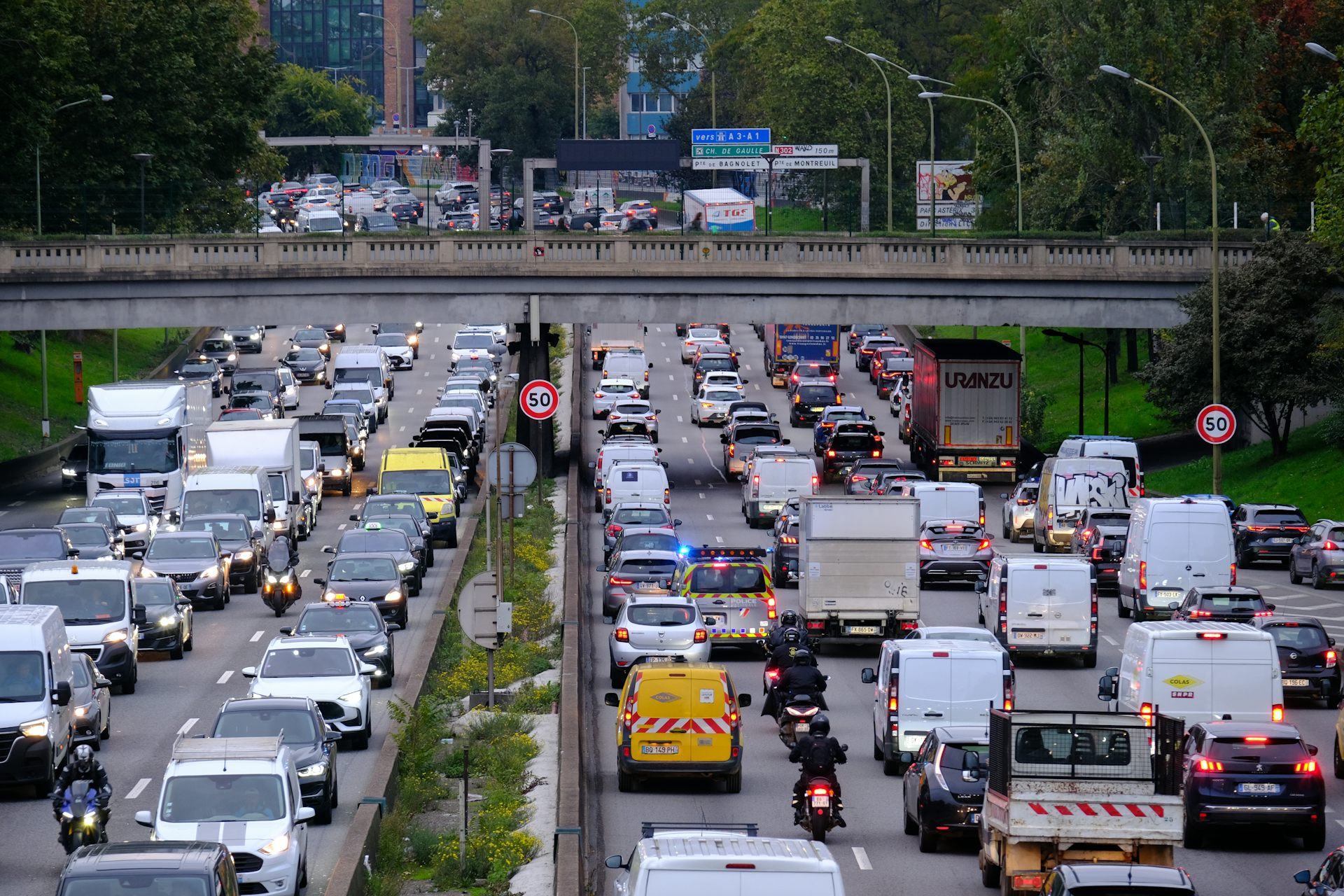 Le périphérique parisien, un haut lieu d'émission de particules fines. 