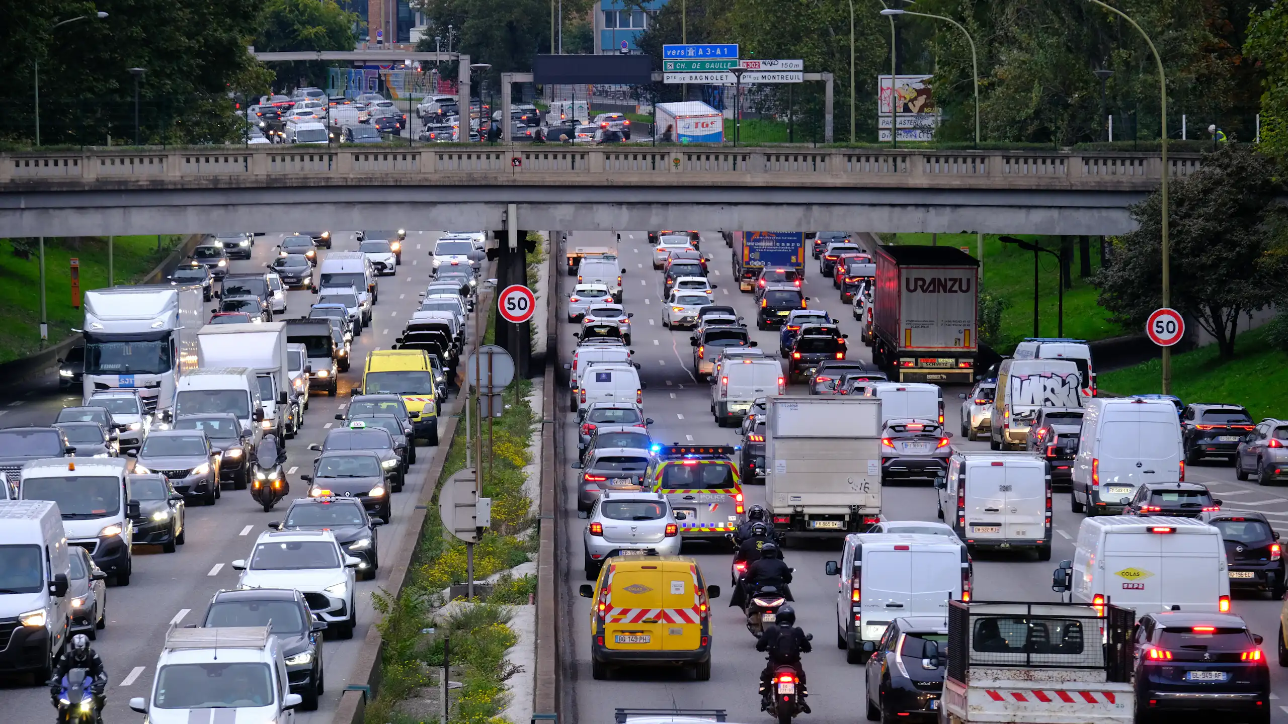Le périphérique parisien, un haut lieu d'émission de particules fines.