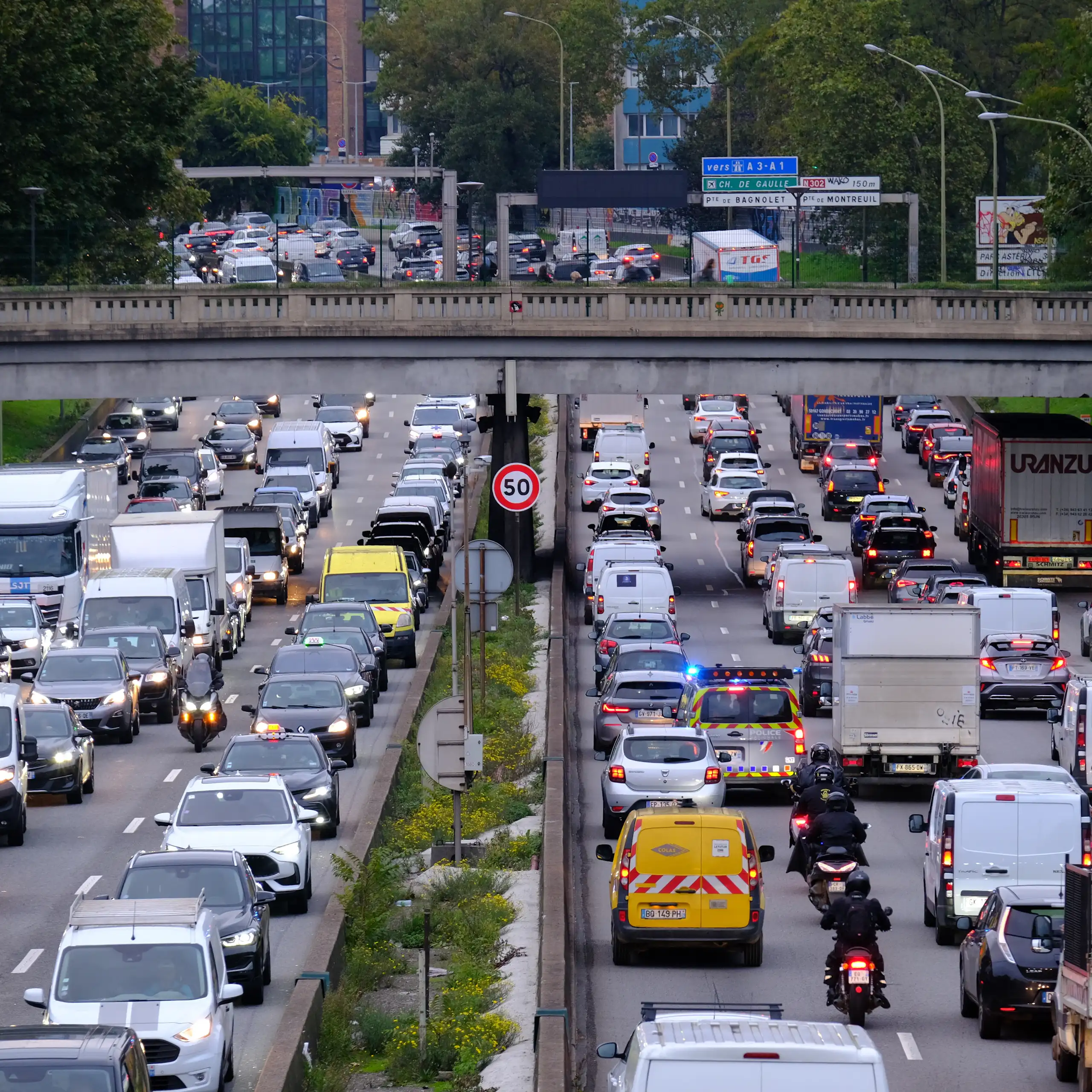 Le périphérique parisien, un haut lieu d'émission de particules fines.