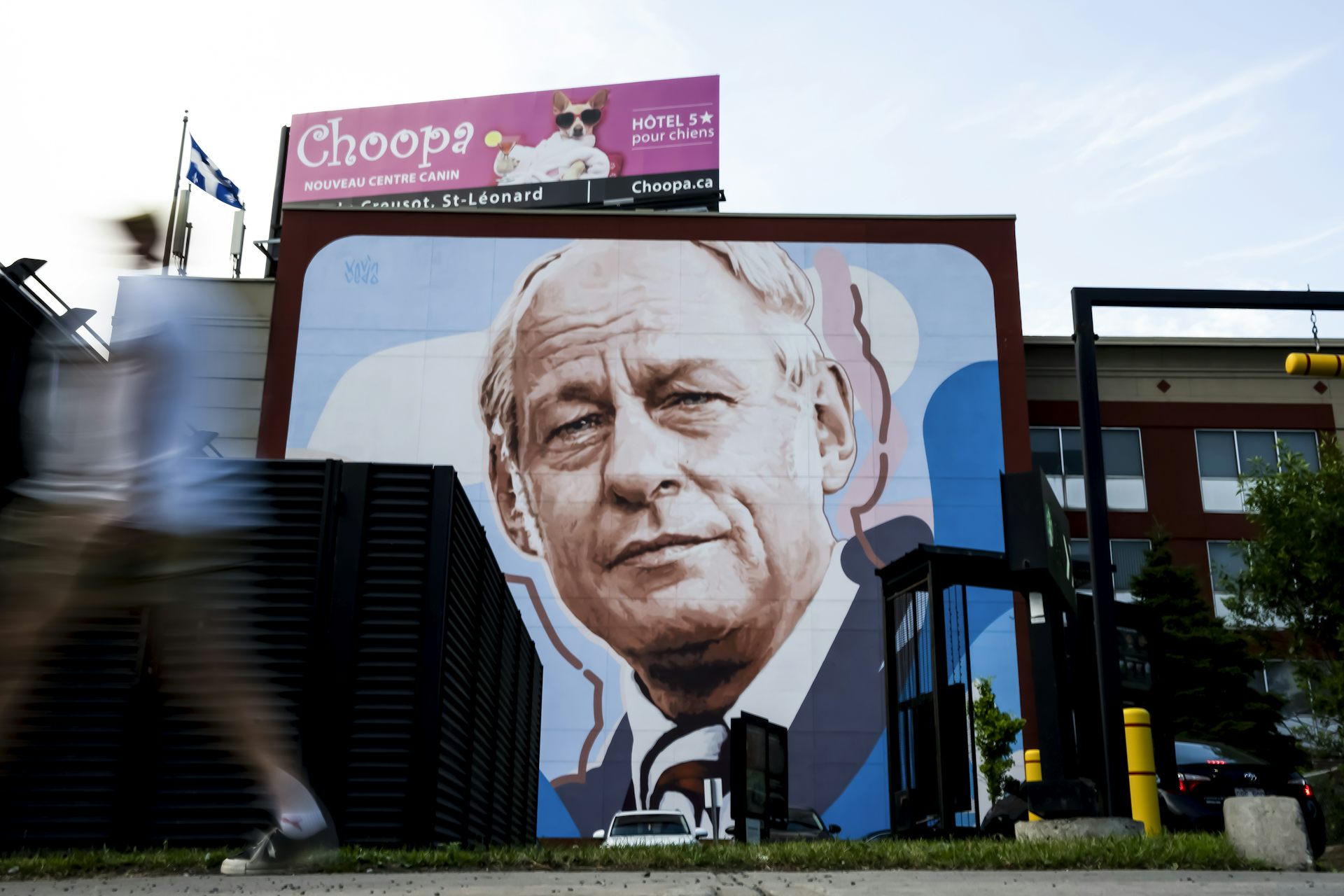Murale représentant René Lévesque