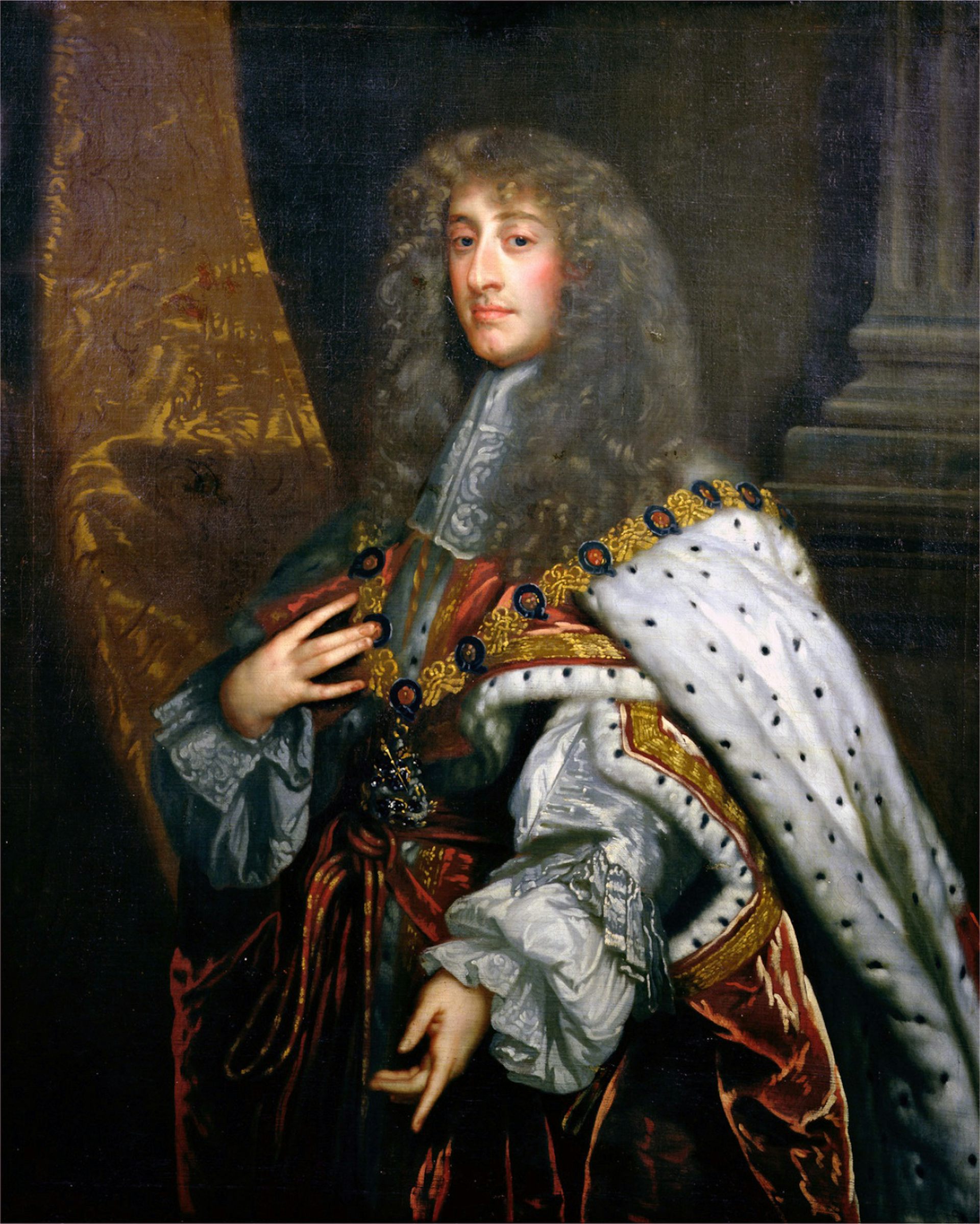 A portrait of James Stuart.