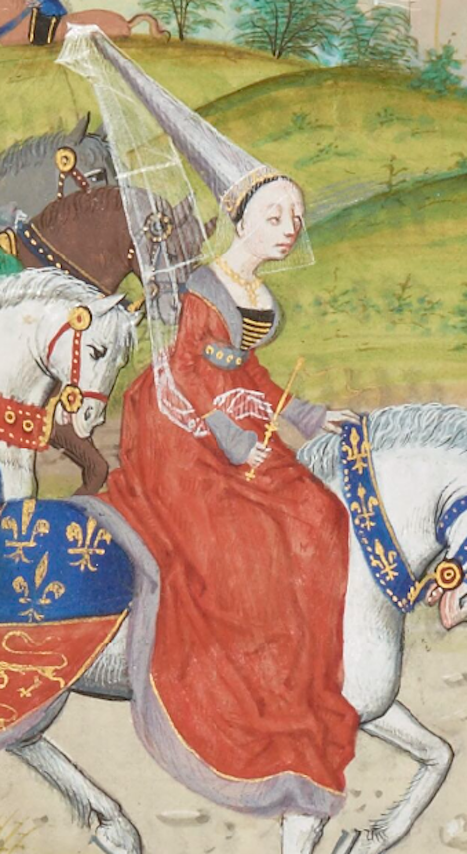 Painting of a queen on horseback