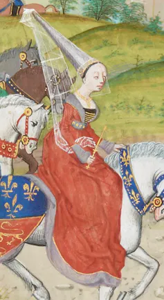 Painting of a queen on horseback