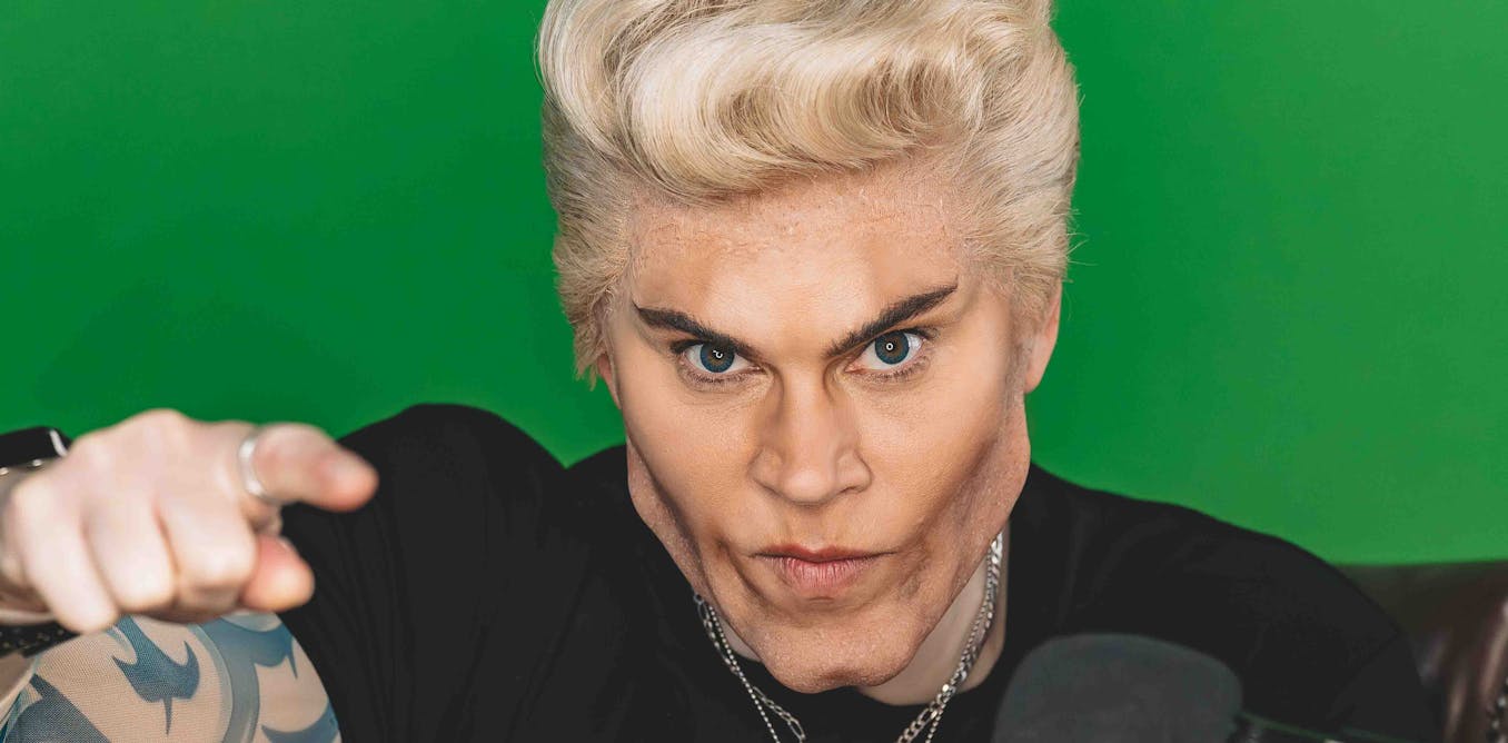 The artifice of the manosphere comes to the screen. It’s comedic – but also confronting