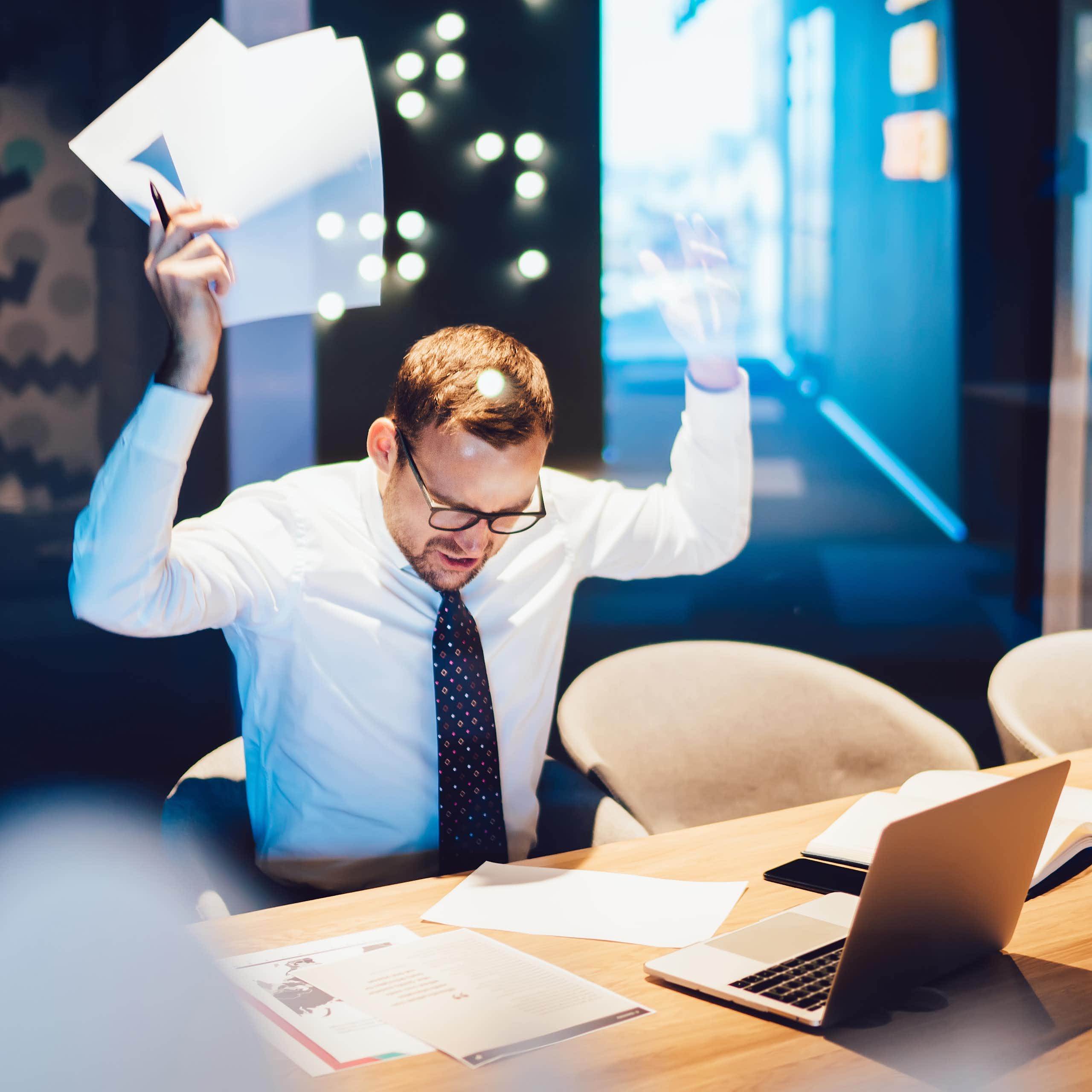 Colère au bureau.