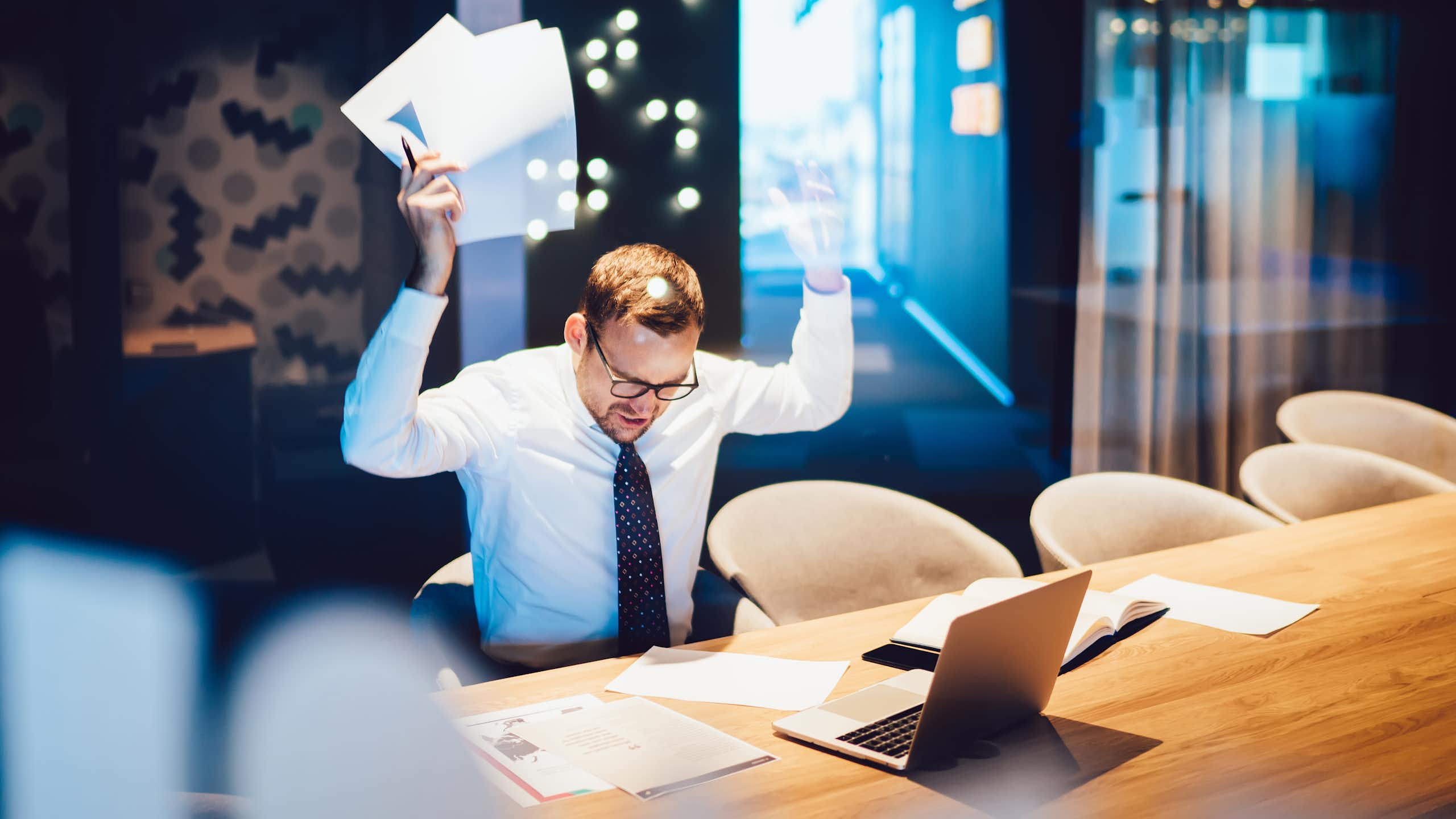 Colère au bureau.