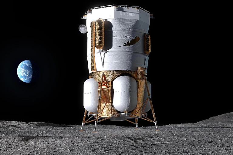 Illustration of Blue Origin's Mk1 lunar lander.