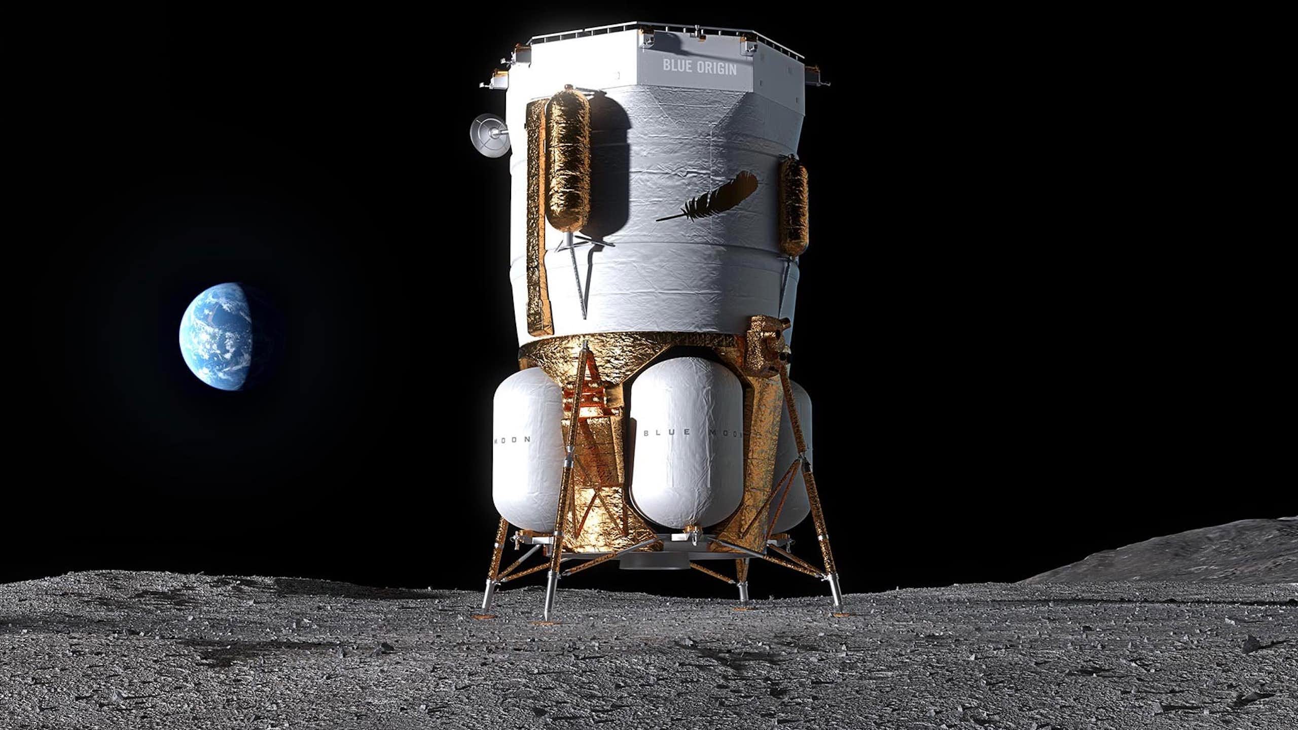 Illustration of Blue Origin's Mk1 lunar lander.