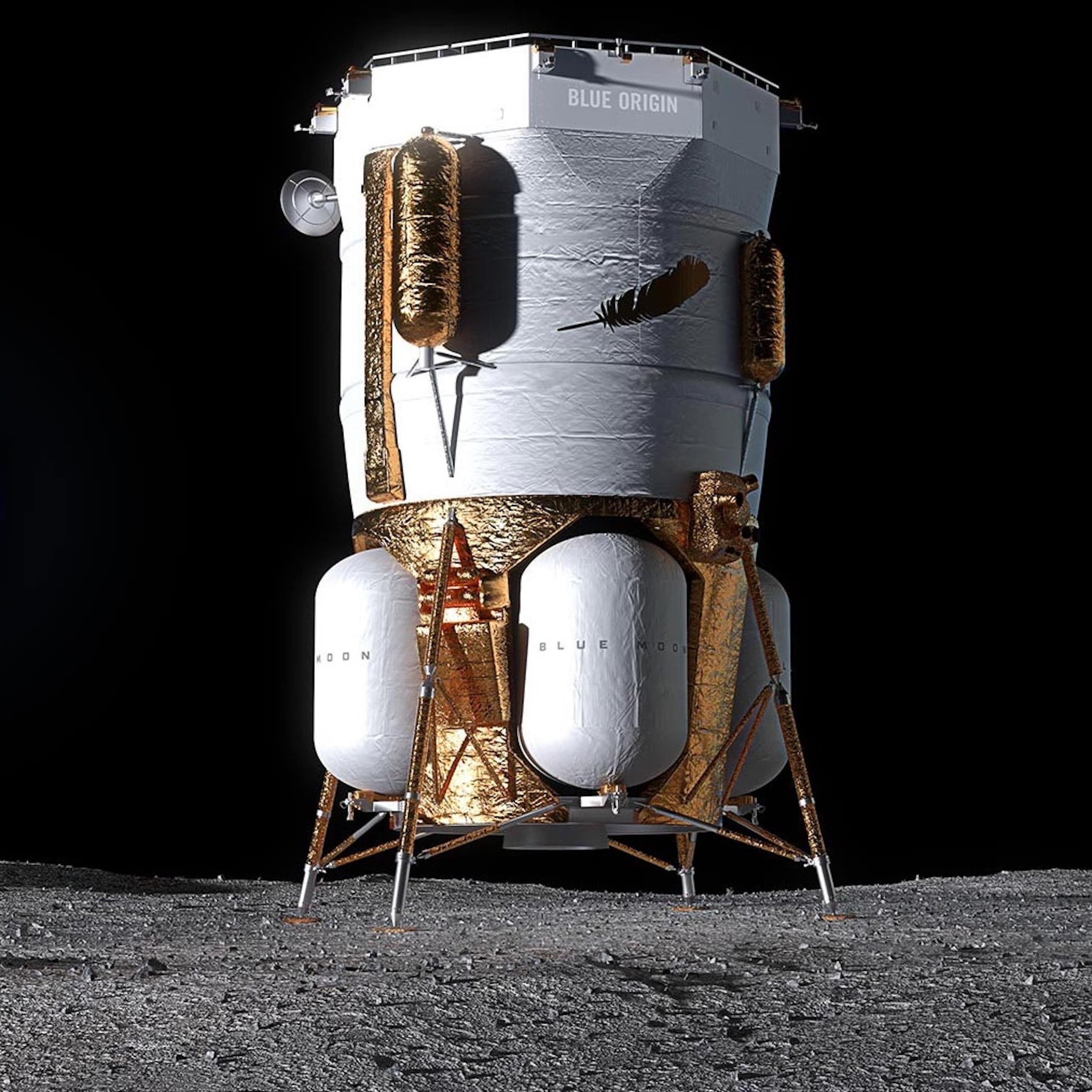Illustration of Blue Origin's Mk1 lunar lander.