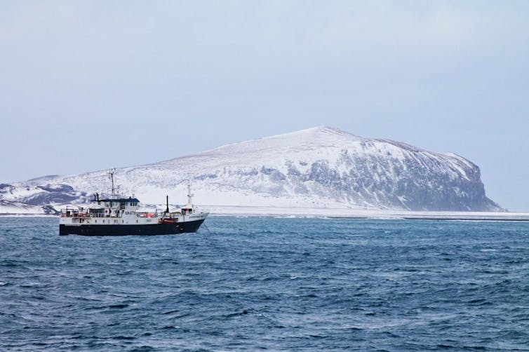 fishing vessel of subantarctic island