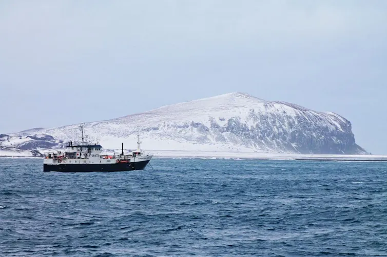 fishing vessel of subantarctic island